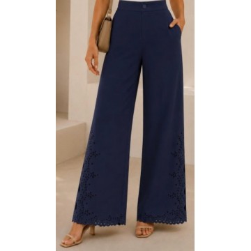 PANT AZUL FLOR