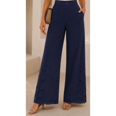 PANT AZUL FLOR