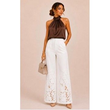 PANT BLANC FLR
