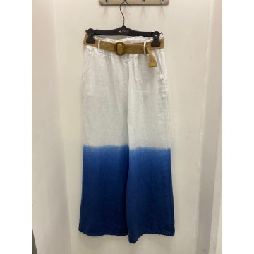 Pantalon Blanc/Azul