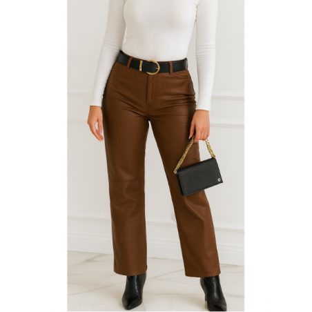 PANTALÓN CUERINA CAFÉ