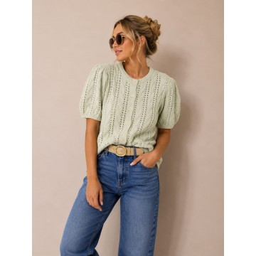 BLUSA TEJIDA VERDE