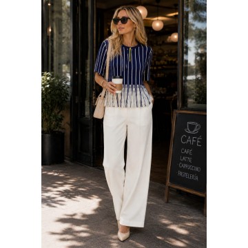 BLUSA AZUL RAYAS